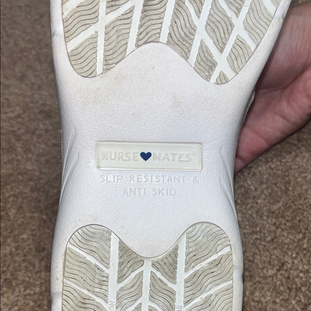 Nurse Mates All Day Comfort Dove White Leather Nurses Shoes Sz 8W - Picture 3 of 4